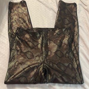 MOTHER Denim *Looker* Metallic Snake Print Leggings sz:28